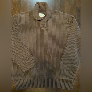 VTG Cooper Jones Cable Knit Brown Button Pullover Sweater, Men’s Large M